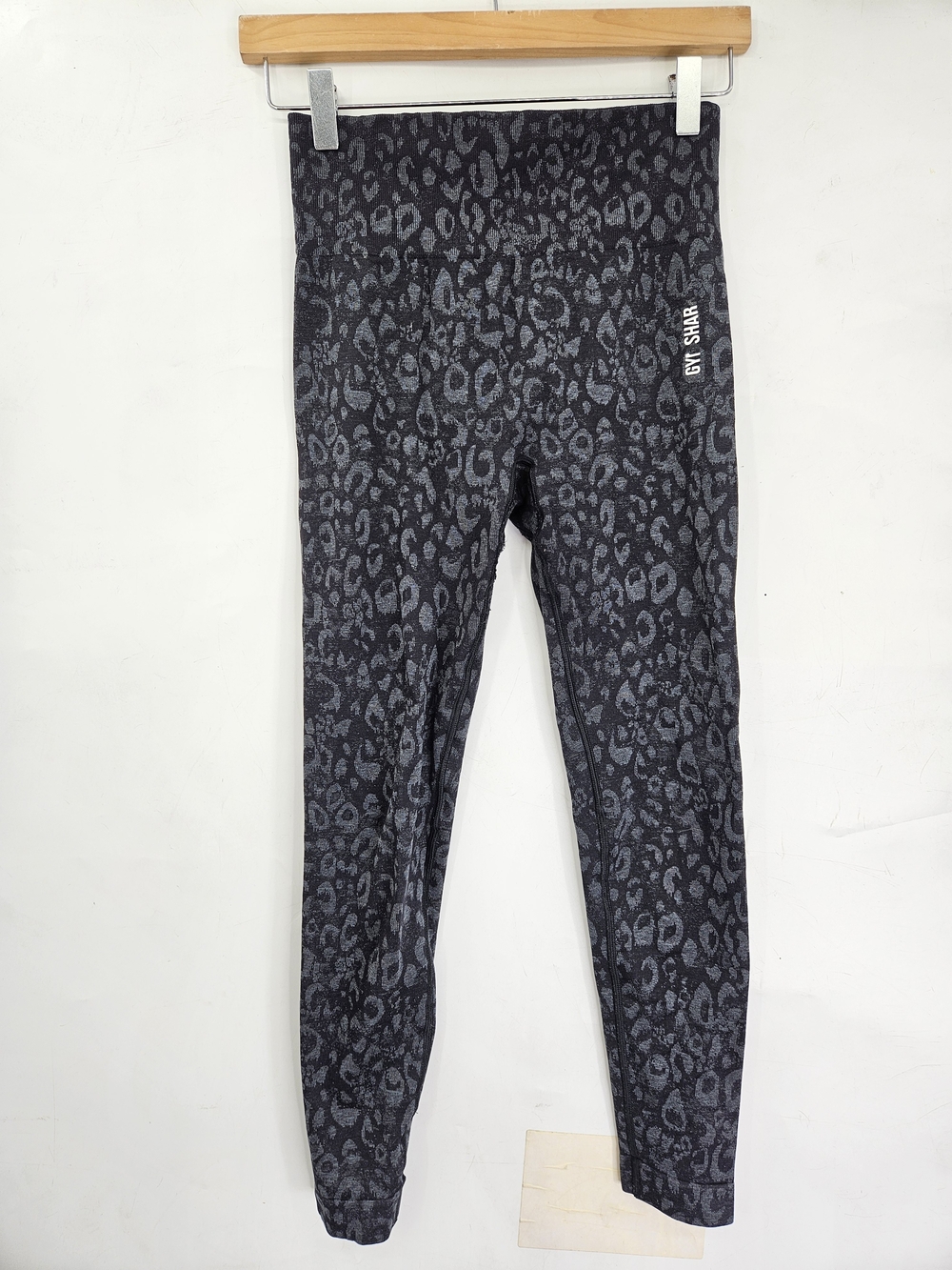 Gymshark Dark Gray Leopard Print High-Rise Leggings